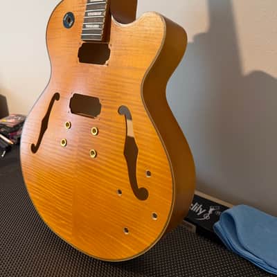 Custom built (Body only, no hardware or electronics) L9 hollow body/ Archtop guitar husk 2023 - Vintage amber image 3