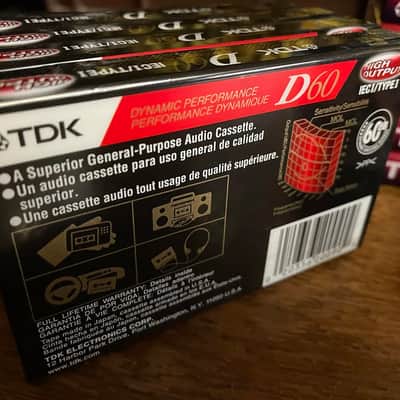 TDK D60 10 Pack NOS Vintage 60 Minute Recordable Cassette Tapes Sealed image 2