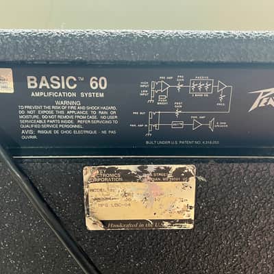 Peavey Basic 60 Bass Amp Black 1x12” combo  1990’s image 9