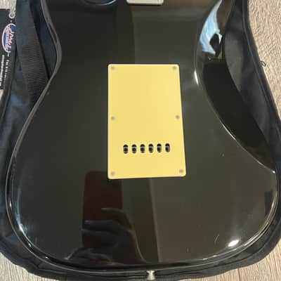 Buzz Feiten Strat-Style Electric Guitar – Black Finish - glossy black finish image 16