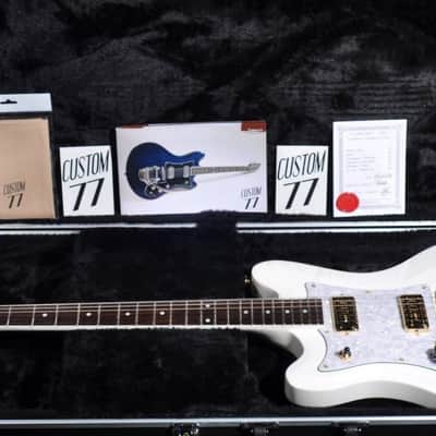 Custom 77 Lefty Lust For Life Deluxe Montana's Fate White Guitar - Hardshell Included image 1