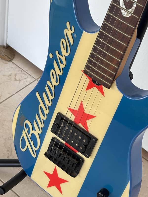 Washburn Chicago Budweiser Guitar 2003 - Chicago Flag | Reverb
