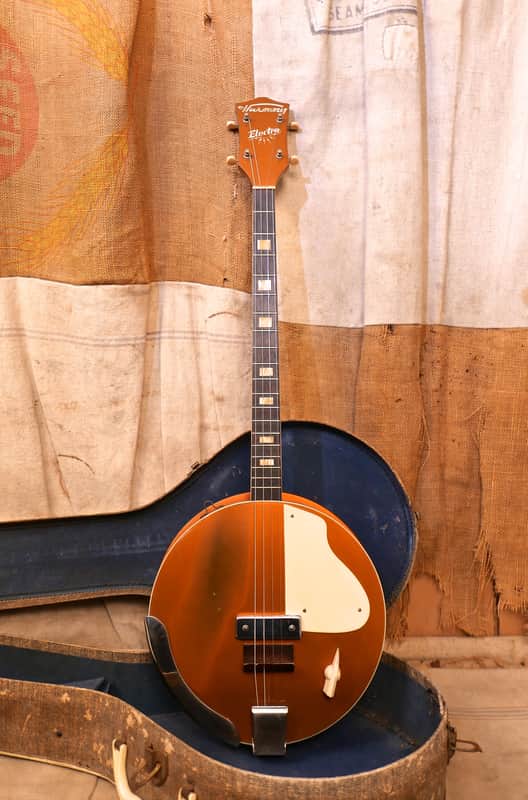 Harmony Electro Electric Tenor Banjo 1954 Copper image 1