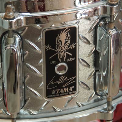 Tama LU1465 6.5x14" Lars Ulrich Signature Snare Drum 2010s - Diamond Plate Steel image 4