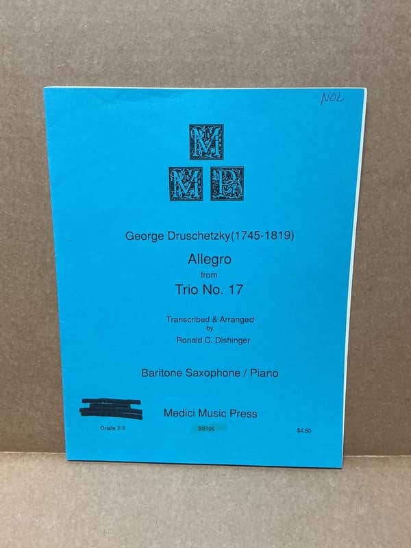 George Druschetzky Allegro from Trio No. 17 Baritone Saxophone Solo image 1