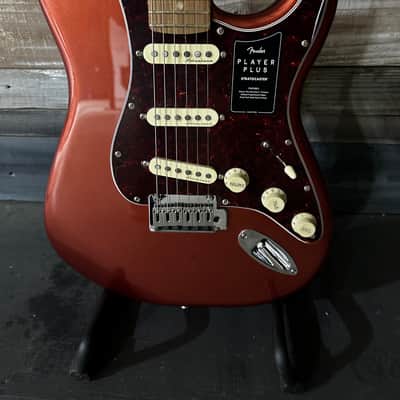 Fender Player Plus Stratocaster Aged Candy Apple Red image 2