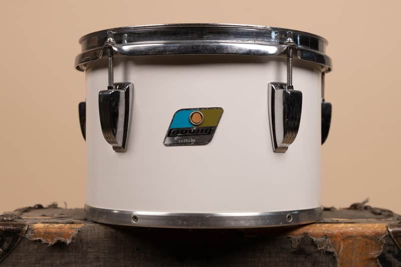 1980s Ludwig 7x10" White Cortex Concert Tom imagen 1
