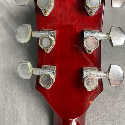 Heerby SG Kasuga MIJ Rare! Neck Thru 1977 Trans Red image 11