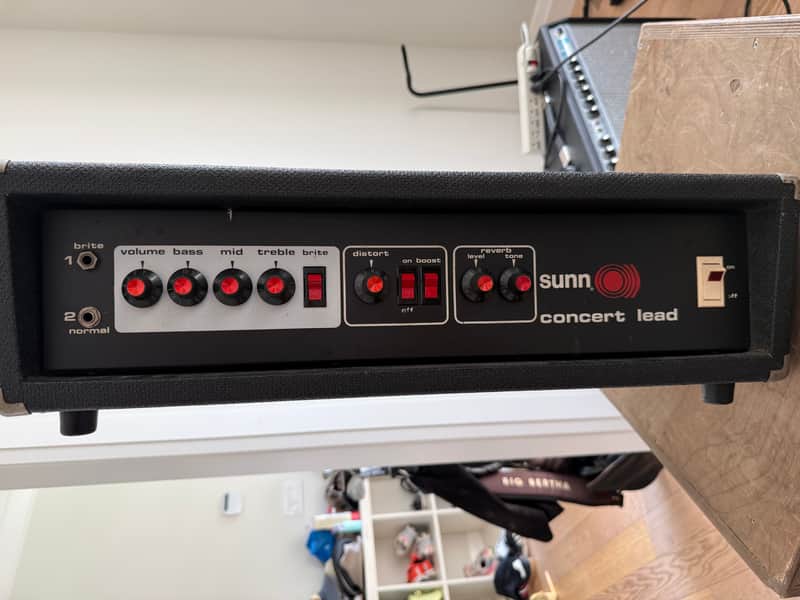 Sunn Concert Lead Guitar Amp Head 1970s - Black image 1