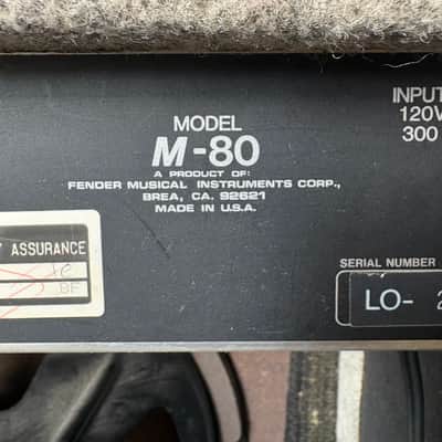 Fender M-80 2-Channel 80-Watt 1x12" Solid State Guitar Combo 1989 - 1994 - Grey Carpet USA image 17