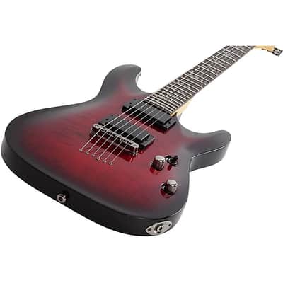 Schecter Guitar Research Demon-6 Electric Guitar Crimson - Red Burst image 6
