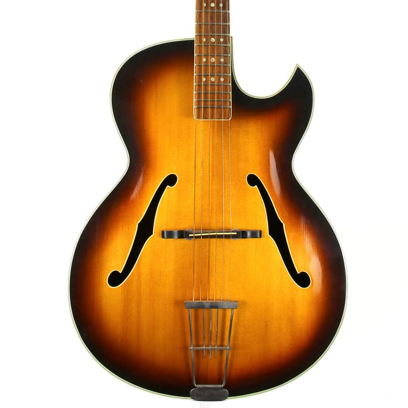 1967 Hofner President Florentine Model 66 Acoustic Archtop 5115-05 Brunette Sunburst image 1