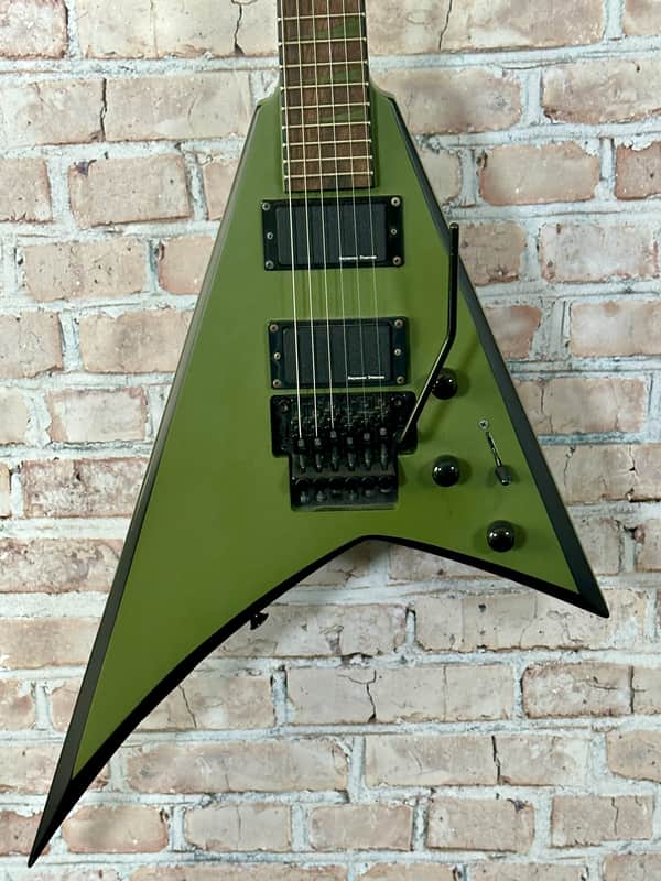 Jackson X Series RRX24 Rhoads with Laurel Fretboard 2023 - Matte Army Drab with Black Bevels image 1