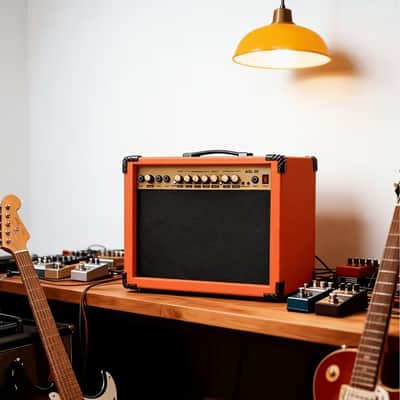 Electric Guitar Combo Amplifier – 8.5" Practice Amp with Headphone Jack, Treble/Midrange Controls & Recording-Friendly Output image 3