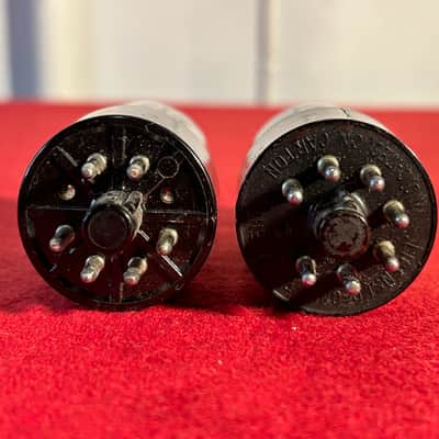 Sylvania/Unknown 6V6GT Amplifier Replacement Tube Mismatched Pair 1970’s Black Base Tested Good image 4