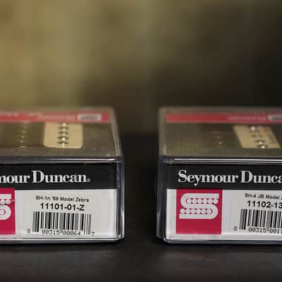Seymour Duncan SH-4 JB Bridge & SH-1n 59 Neck ZEBRA Humbucker Pickup Set image 3