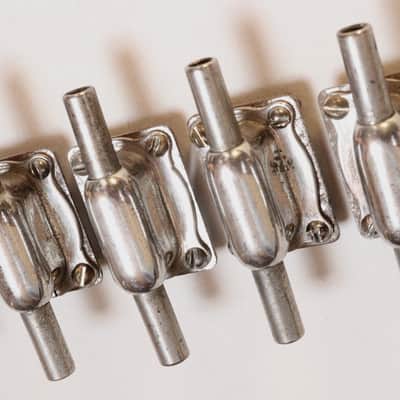 (8) Leedy Knobby Lugs, 4-Point Mounting Including Screws, Nuts, Internal Backing Plates -1920s to 30s / INSPECTED & TESTED image 8