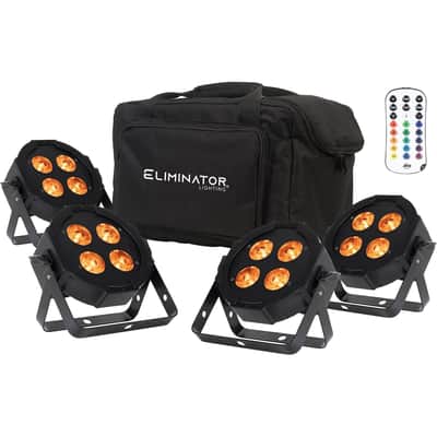 (2) Eliminator Mega Flat Hex Pak - Includes 4x Mega Hex Pars, Remote Control, Cables & Carry Bag (B-Stock) image 2