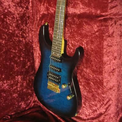 Fernandes AFR-55 1996 Blue Burst Quilt Gold Hardware Factory Gotoh's! image 6