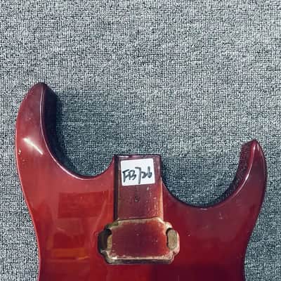 Transparent Red Floyd Rose Ready Guitar Body, Unfinished image 7