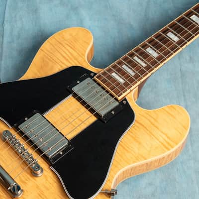USED Gibson ES-335 Figured Left-Handed Antique Natural "Demo" 2021 Semi-Hollow Electric Guitar w/OHSC image 4