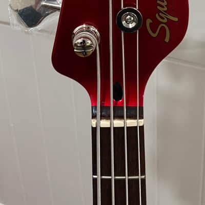 Squier Paranormal Rascal Bass HH - Candy Apple Red - With New Gator Case image 2