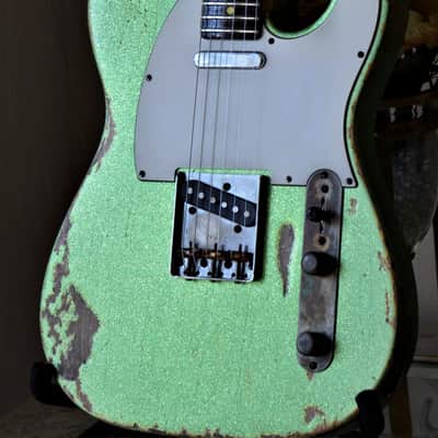 American Fender Telecaster Custom Heavy Relic Green Sparkle image 2