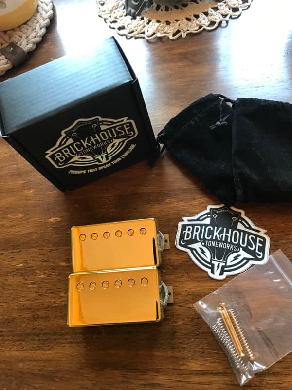 Brickhouse Toneworks 1960 P.A.F. Humbucker Pickup Set – Gold 2026 - Gold image 1