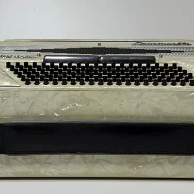 Pearl White Pancordion Crucianelli Piano Accordion LM 41/120 Excellent* image 8
