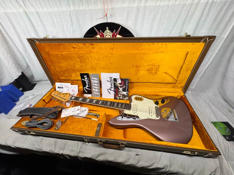 Fender 50th Anniversary Jaguar Guitar with Case 2012 - Burgundy Mist Metallic / Rosewood fingerboard image 1