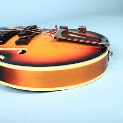 Univox Model 1920 Lectra Short-Scale Bass w/ case 1968 - Sunburst Violin Bass image 11