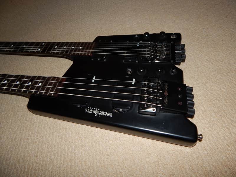 Washburn Bantam Double Neck Guitar & Bass OHSC | Reverb