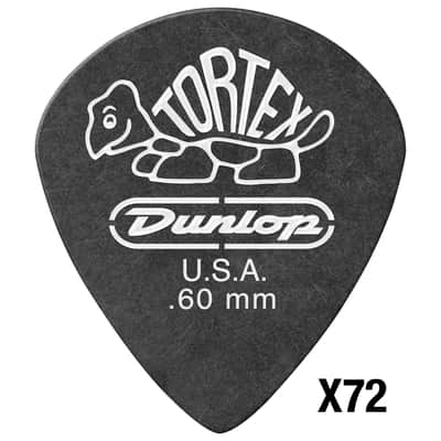482R60 Tortex Pitch Black Jazz 0.60 mm Sachet de 72 Dunlop image 1