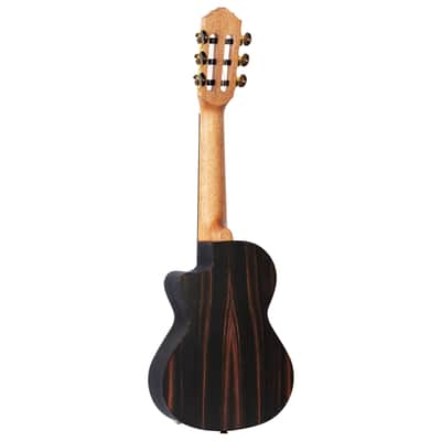 Ortega RGL5EB-CE Mini Travel Series Ebony Top Mahogany Neck 1/8 Size 6-String Acoustic-Electric Guitarlele image 2