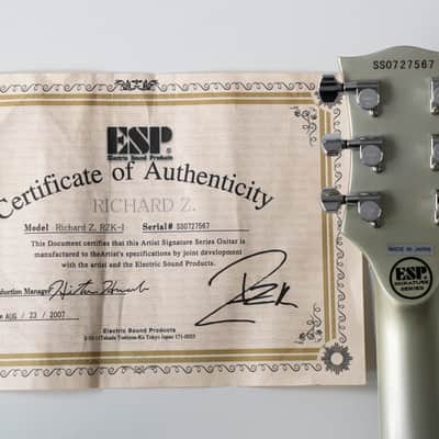 ESP RZK-I Platinum Silver - Rammstein, Richard Z. Kruspe (2007) image 15