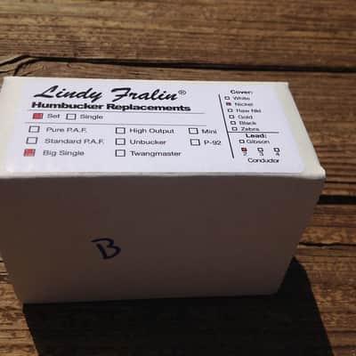 Lindy Fralin BIG SINGLE Pickup Set NICKEL Covers Humbucker Sized Perfection image 4