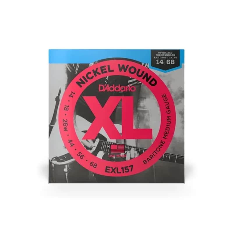 D'Addario EXL157 XL Nickel Wound Electric Baritone Guitar Strings - .014-.068 Medium image 1