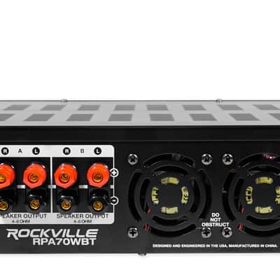 Rockville RPA70WBT 1000w 2 Channel Rack DJ Amplifier/Mixer/w/ Bluetooth/USB+Mics image 4