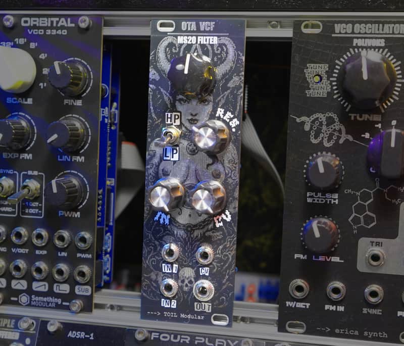 OTA VCF - Toil Modular | MS-20 Filter | 8HP Eurorack - Unique Panel image 1