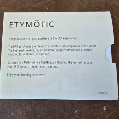 Etymotic ER4XR Extended Range In-Ear Monitors 2010s - Black image 5