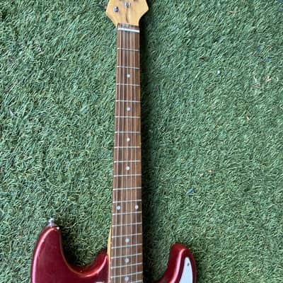 Unbranded Six Flags Strat style - Burgundy Electric Guitar Maroon Custom Stratocaster SSS image 3