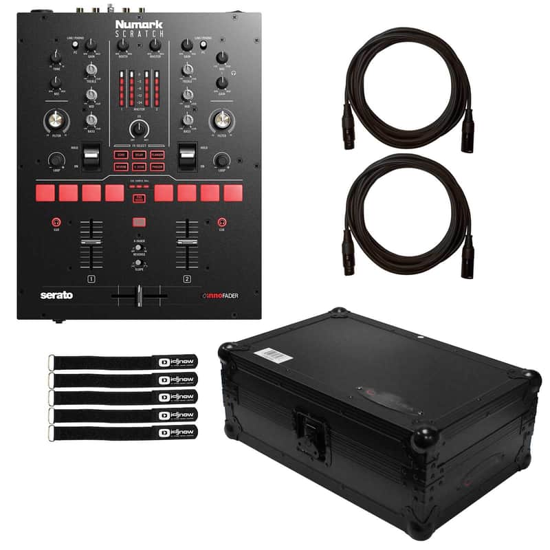Numark Scratch 24 Bit 2-Ch Professional Serato DJ Mixer w Software & Black Case image 1