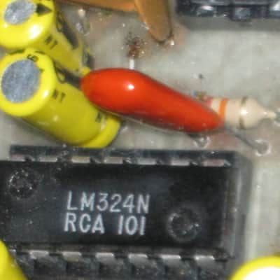 for parts / for repair DOD circuit board with parts on it for 575-A Flanger (Analog Flanger) NO casing, NO bottom plate, NO controls, NO switch, NO knobs, NO jacks, NO wires, NO screws (early to mid 1980s) image 21