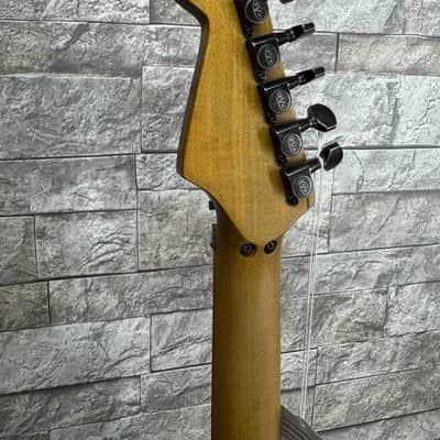 EVH #5107900528 - Limited Edition Striped Series Frankenstein Frankie Aged Black and Yellow Relic image 6