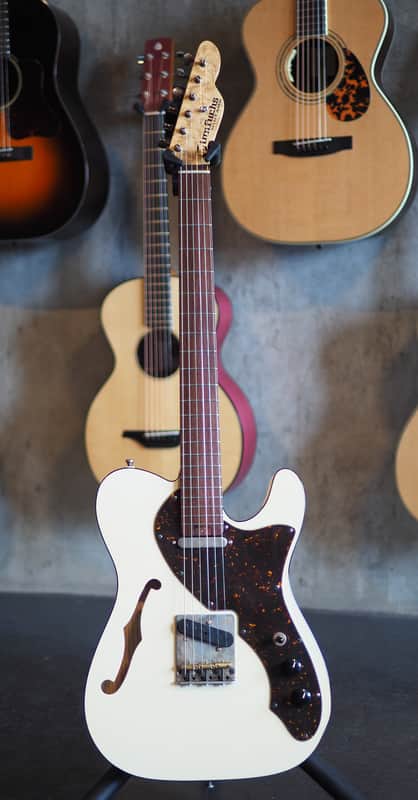 Tonfuchs Guitars Lovecaster Thinline, Kloppmann/Resident Edit, 2018, NEW! 2018 vintage white image 1