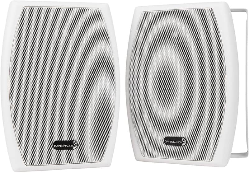 Dayton Audio - IO525WT - 5-1/4" 2-Way 70V Indoor/Outdoor Speaker - Pair - White image 1