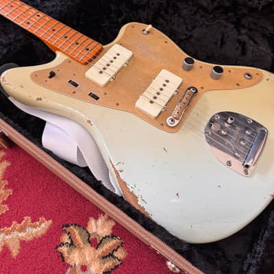 Fender Custom Shop '50s 250K Jazzmaster Relic Faded Aged Sonic Blue Master Built by Levi Perry image 2