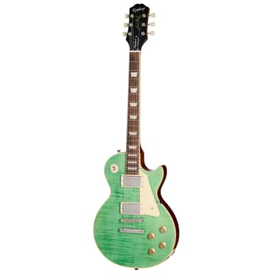 Epiphone Les Paul Standard 50s Figured Top Guitar w/Premium Gig Bag - Seafoam Green image 2