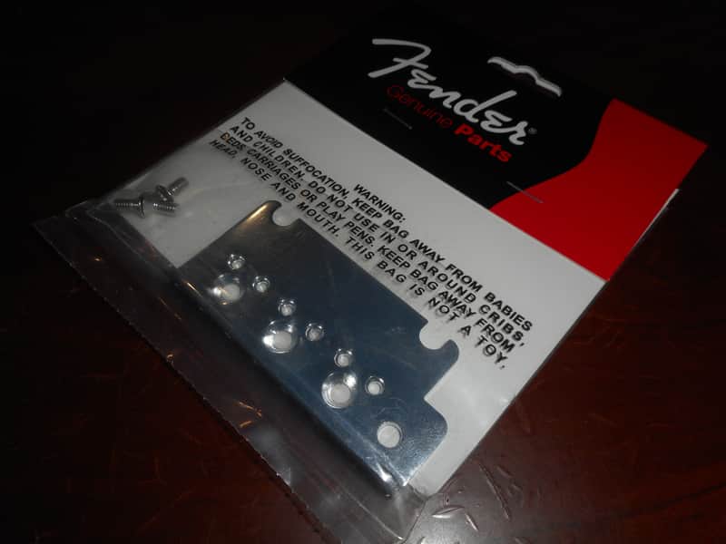Fender Bridge Plate For '86-'07 American Standard Strat CHROME, 002-6097-049 image 1