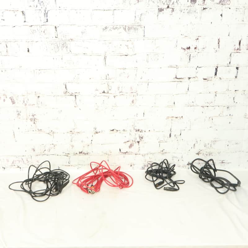 Lot of Four - 3 pin XLR Low Impedance Microphone Cables image 1